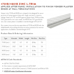 ThinCoat Plaster L Bead – spec sheet